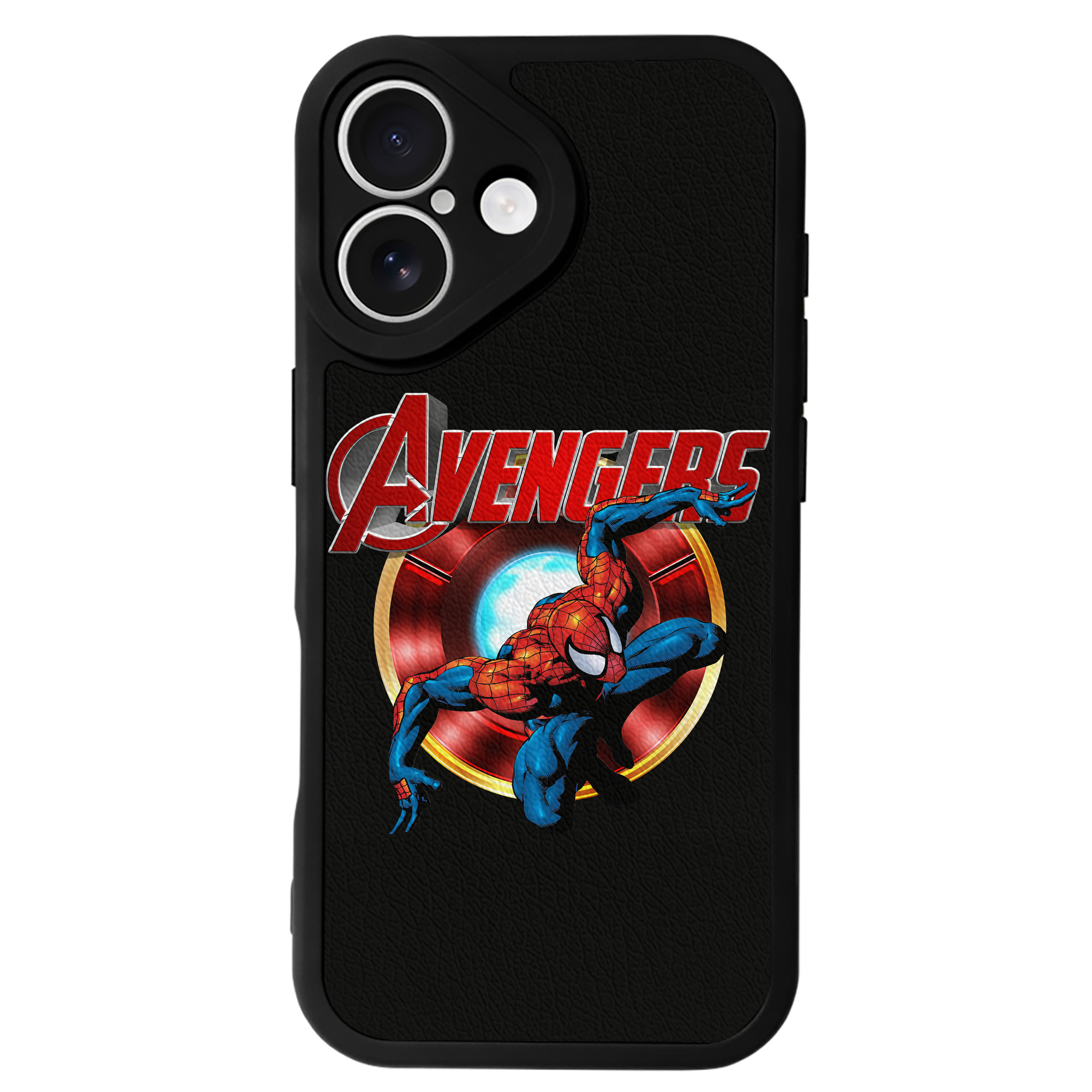 （画像用） Spider Man スパイダーマン 【iPhone 16シリーズ対応】シリコンスマホケース（レザー調） 材質：シリコン